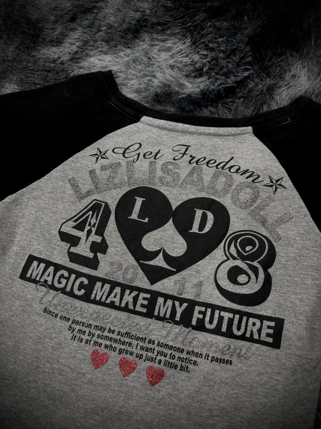 나그랑 그레이 독수리프린팅 Y2K 반팔 상품이미지6