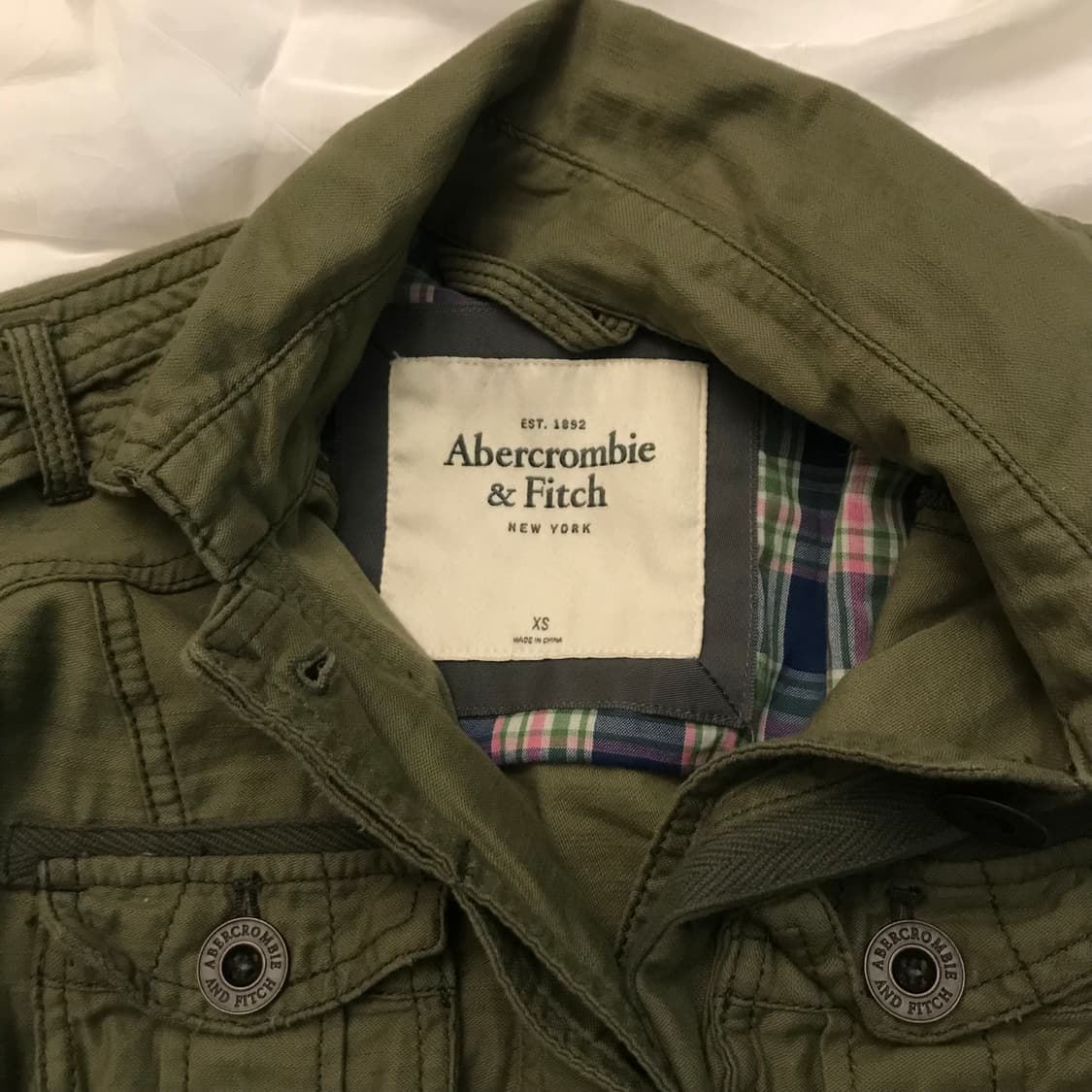 Abercrombie 아베크롬비 딱붙 Y2k 카키 자켓 상품이미지4