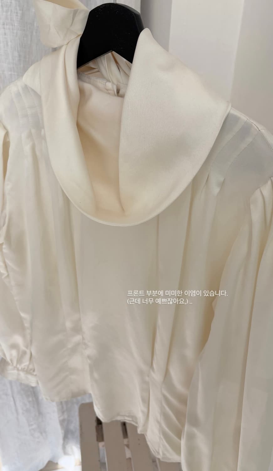 Oree 오르에 올드 빈티지 핸드메이드 스카프 블라우스 vintage 상품이미지2