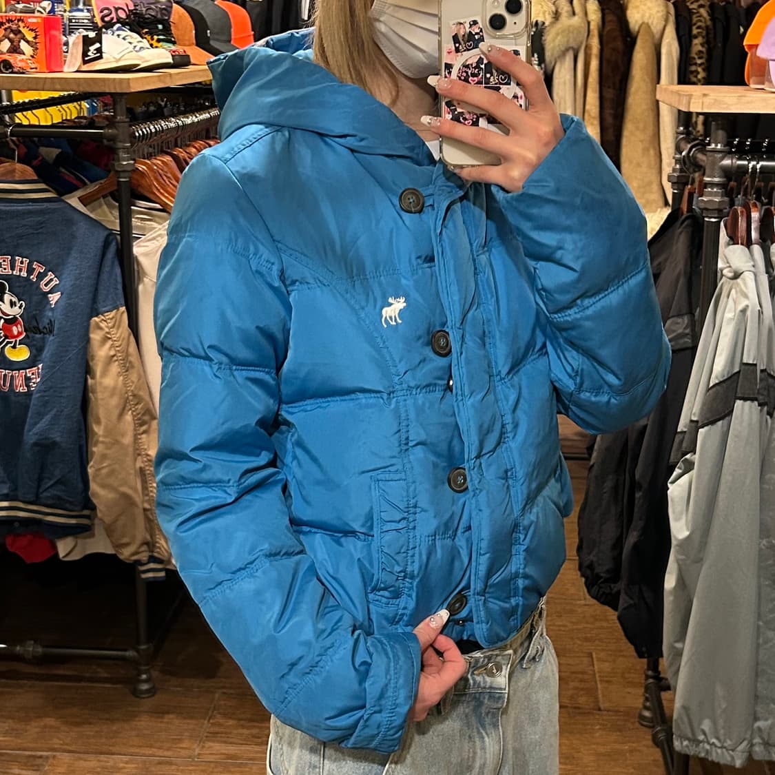 [HI] 아베크롬비 숏패딩 블루  상품이미지3