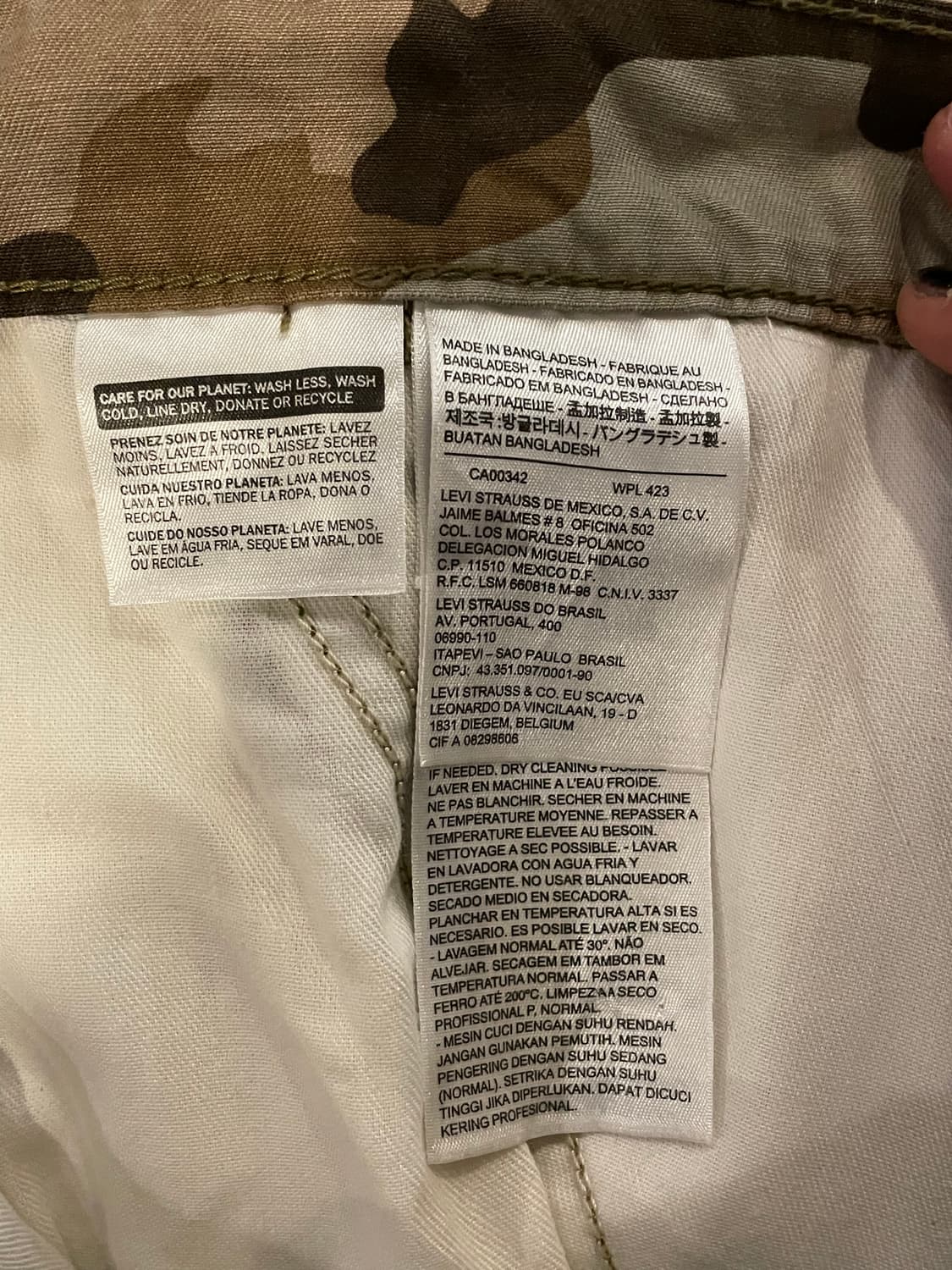 리바이스 커리어 카코 반바지 화이트탭 상품이미지2