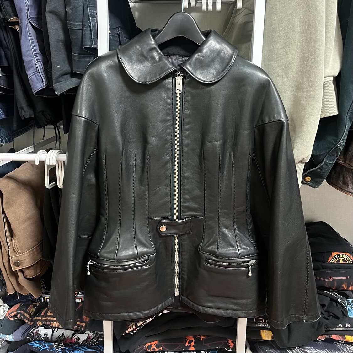 꼼데가르송 준야와타나베 2011 런웨이 레더 케이프 상품이미지2