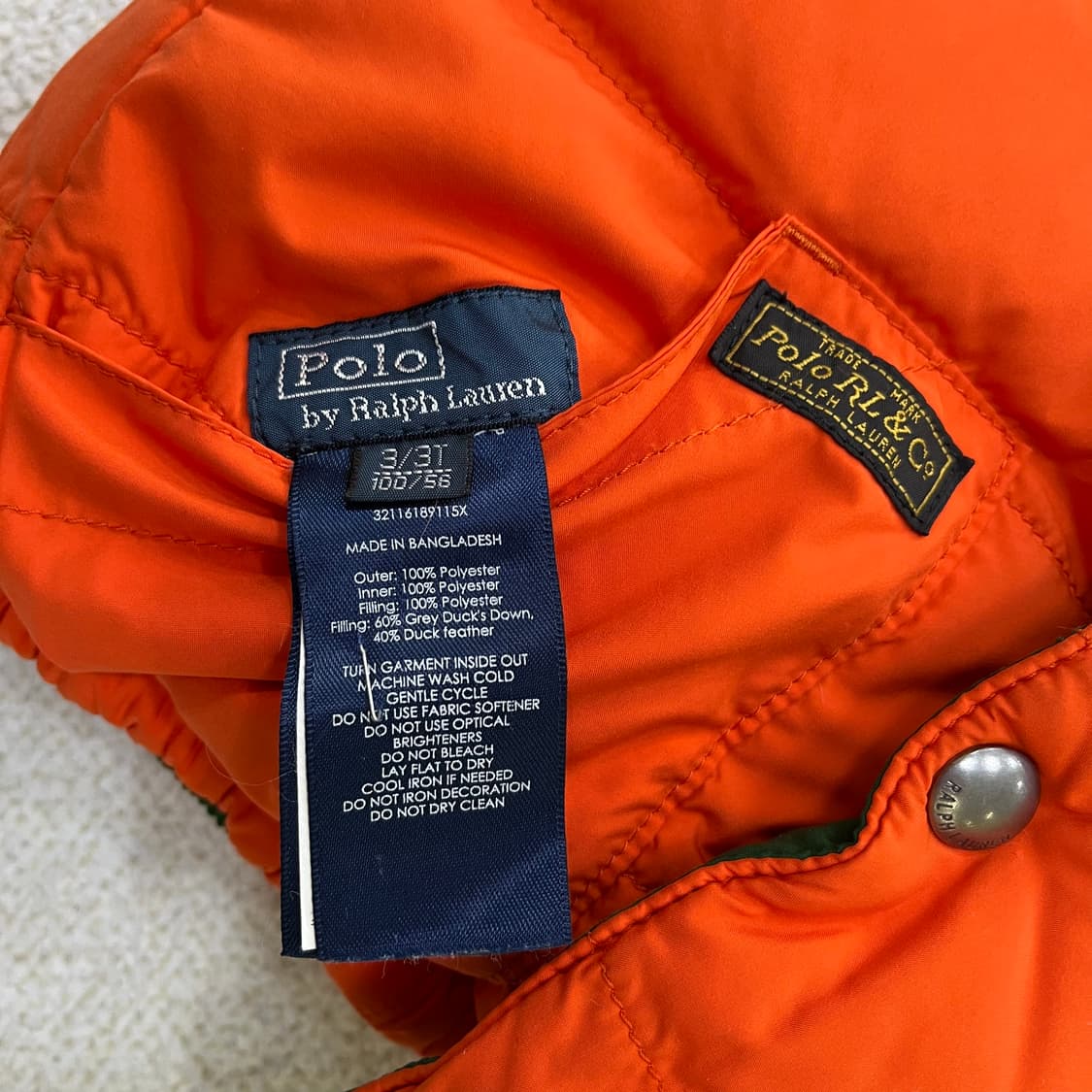 3T 폴로랄프로렌 키즈 패딩 조끼 0324M 상품이미지2