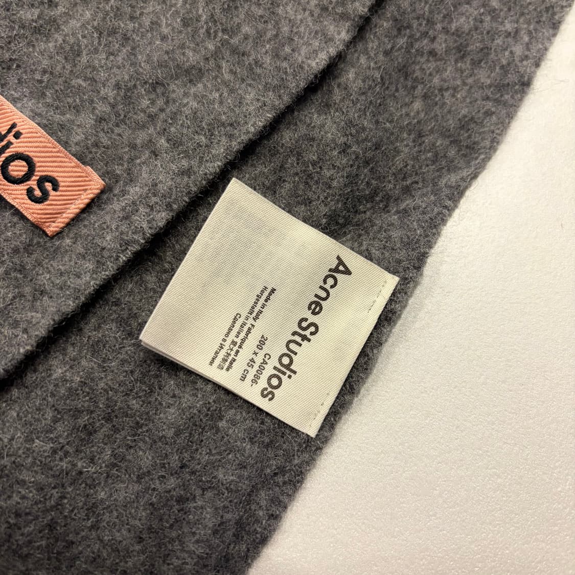 아크네 스튜디오 캐나다 내로우 뉴 울 머플러 그레이 멜란지 상품이미지4