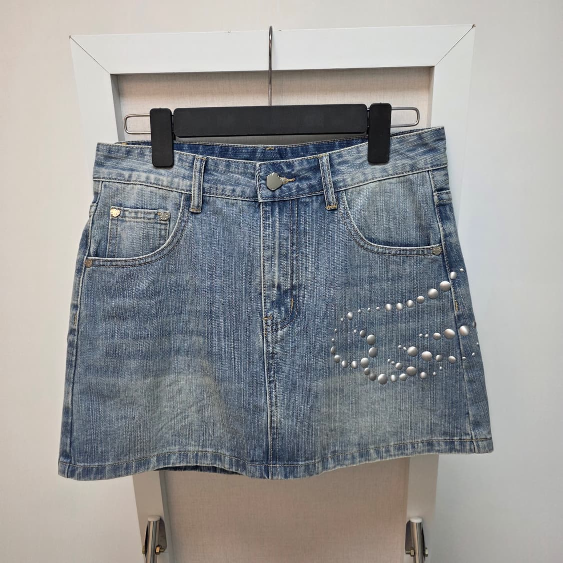 YaWhat 엔젤 워싱 데님 스커트  상품이미지2