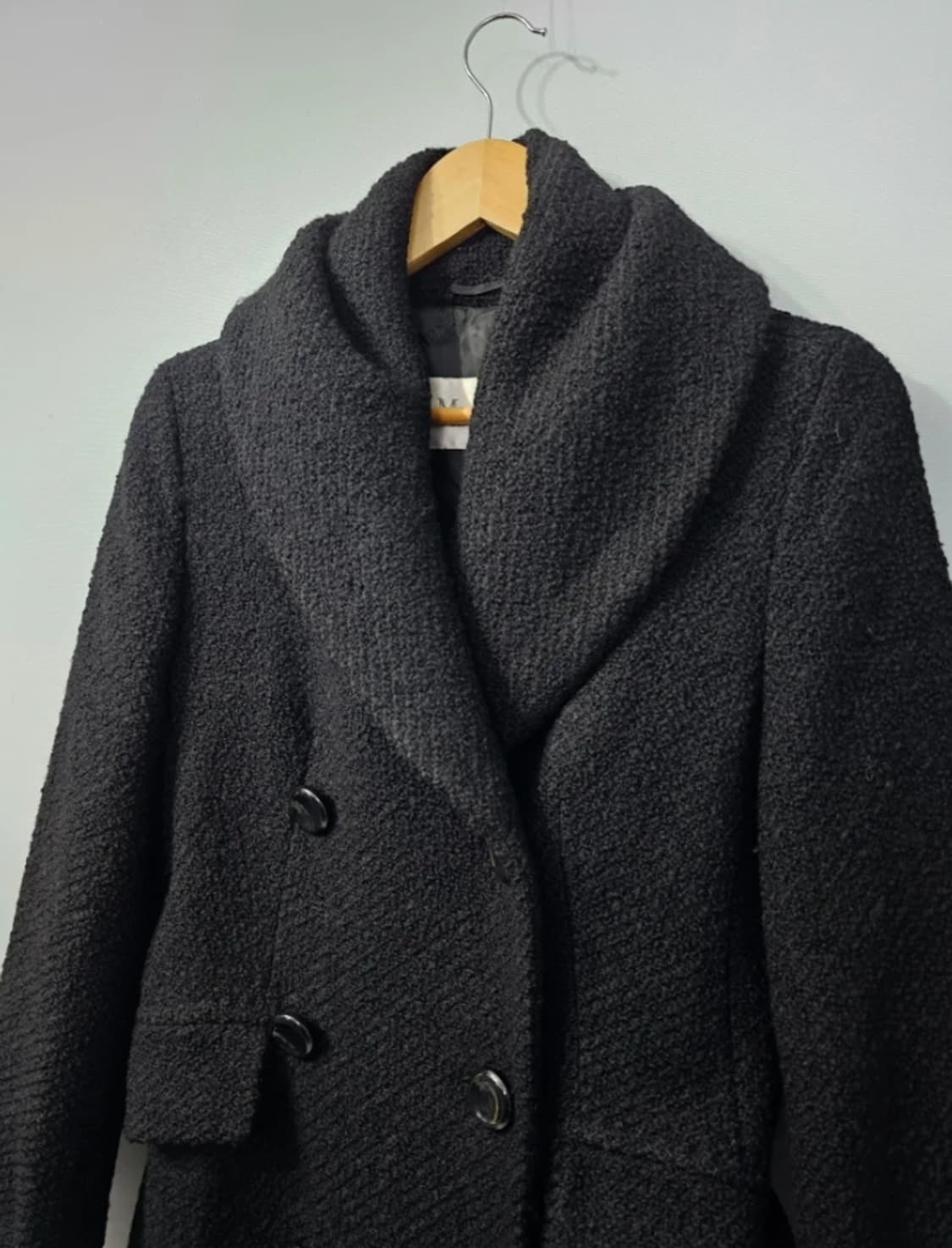 정품 막스마라 블랙 모직 더블 코트 ~66 상품이미지3