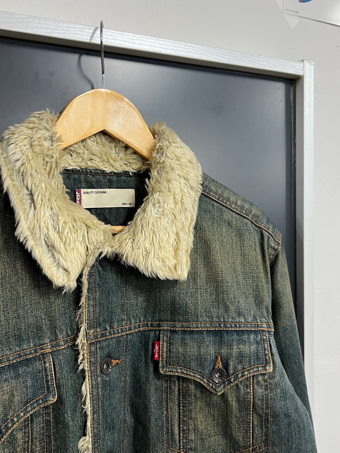 Levis 리바이스 쉐르파 워싱 데님 트러커 자켓 상품이미지2