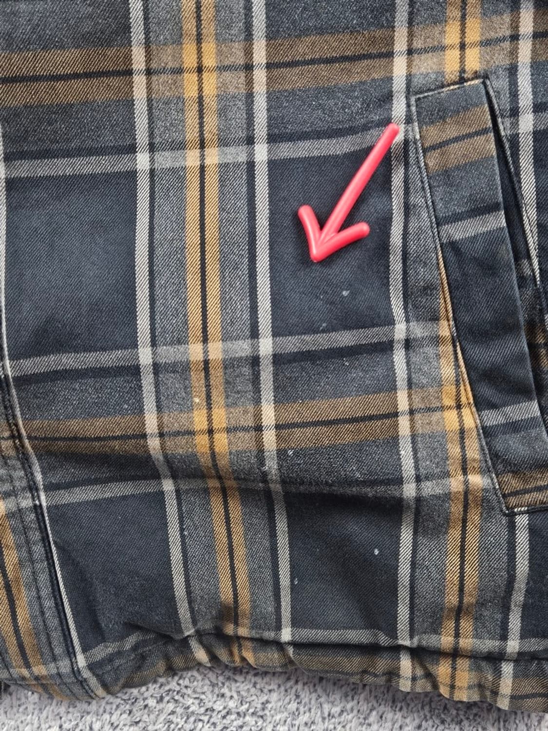 칼하트 쉐르파 라인드 체크 셔츠 워크 자켓 ( L ) / 10703 상품이미지7