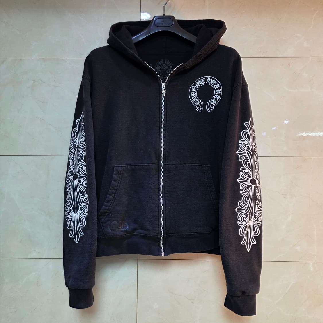 {클로젯}[M]크롬하츠 홀스슈 플로랄 헤비웨이트 후드집업 자켓 상품이미지1