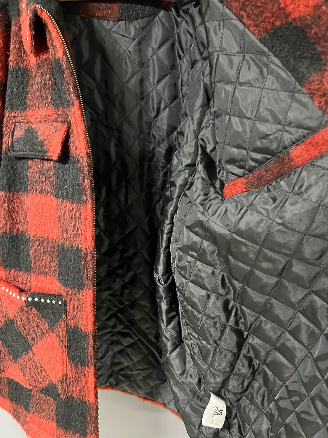 파타(Patta) 모헤어 체크 카 자켓/XL 상품이미지8