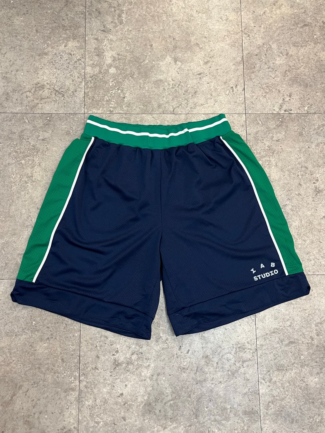 아이앱 스튜디오 밴딩 배색 하프 팬츠 네이비 XL #csz3386  상품이미지4