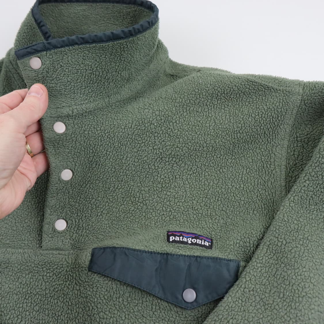 90s 파타고니아 신칠라 스냅-T 올리브/그린 자메이카 상품이미지3