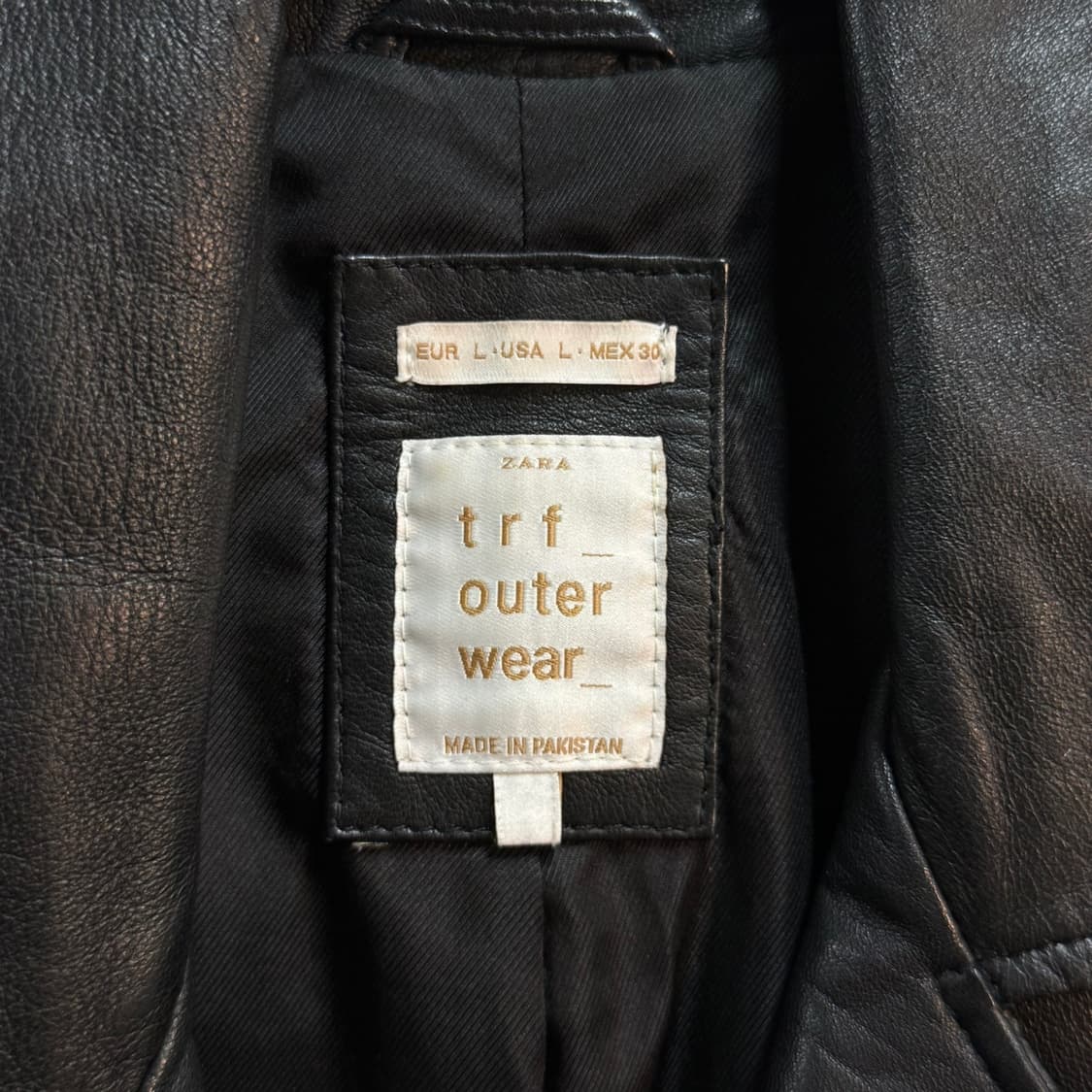 [S] 자라(ZARA) TRF 리얼 양가죽 라이더 자켓 상품이미지5