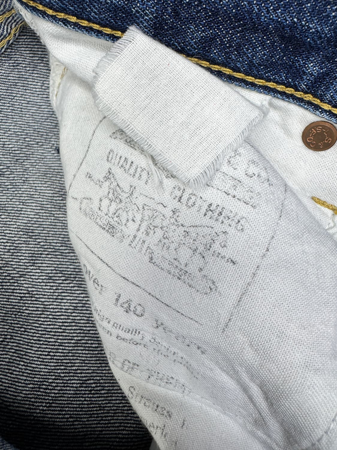 빈티지 90s 리바이스 재팬 셀비지 빅E 503B 31/36(수선) 상품이미지5