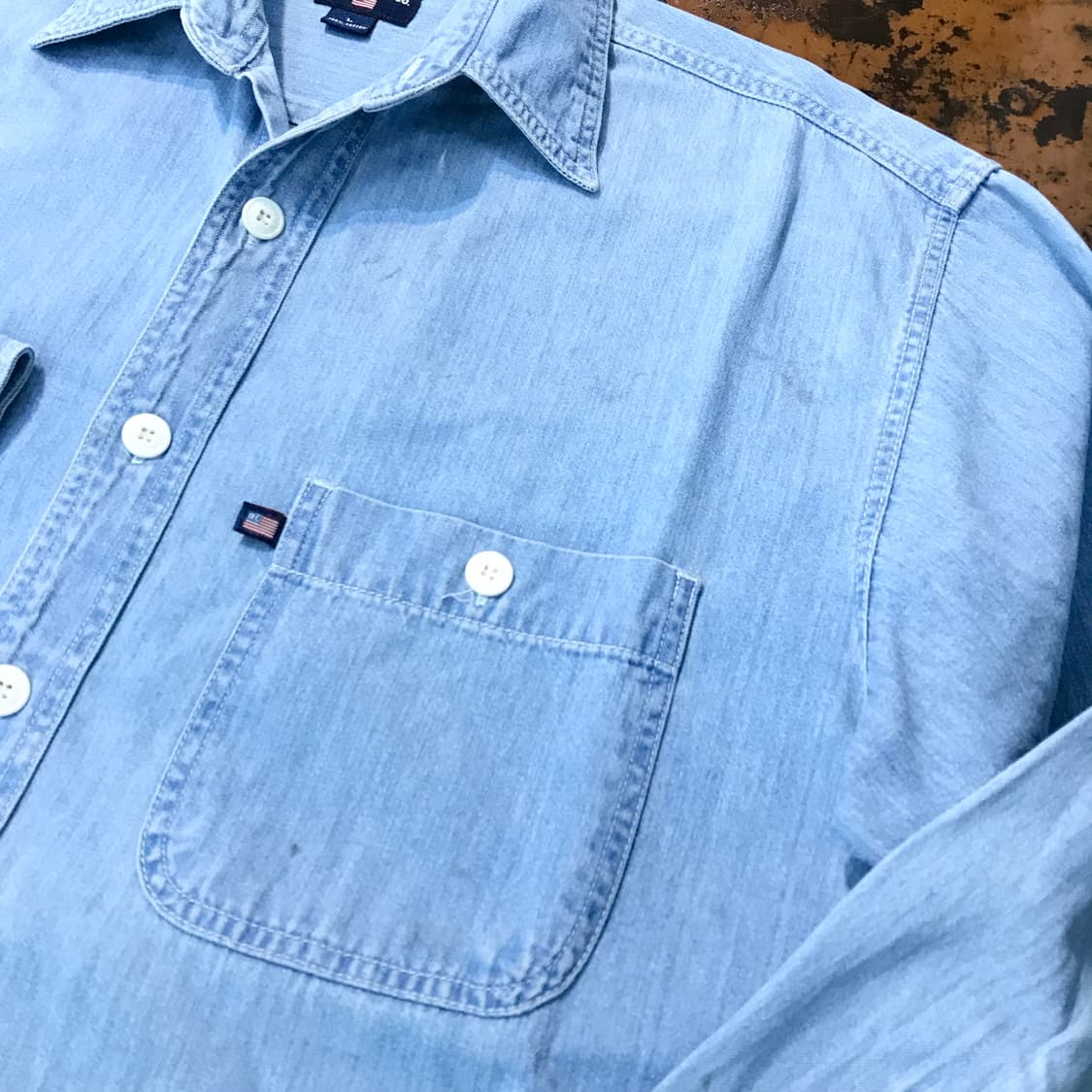 폴로랄프로렌 진스 투포켓 연중청 데님 셔츠 남성 110 사이즈 상품이미지4