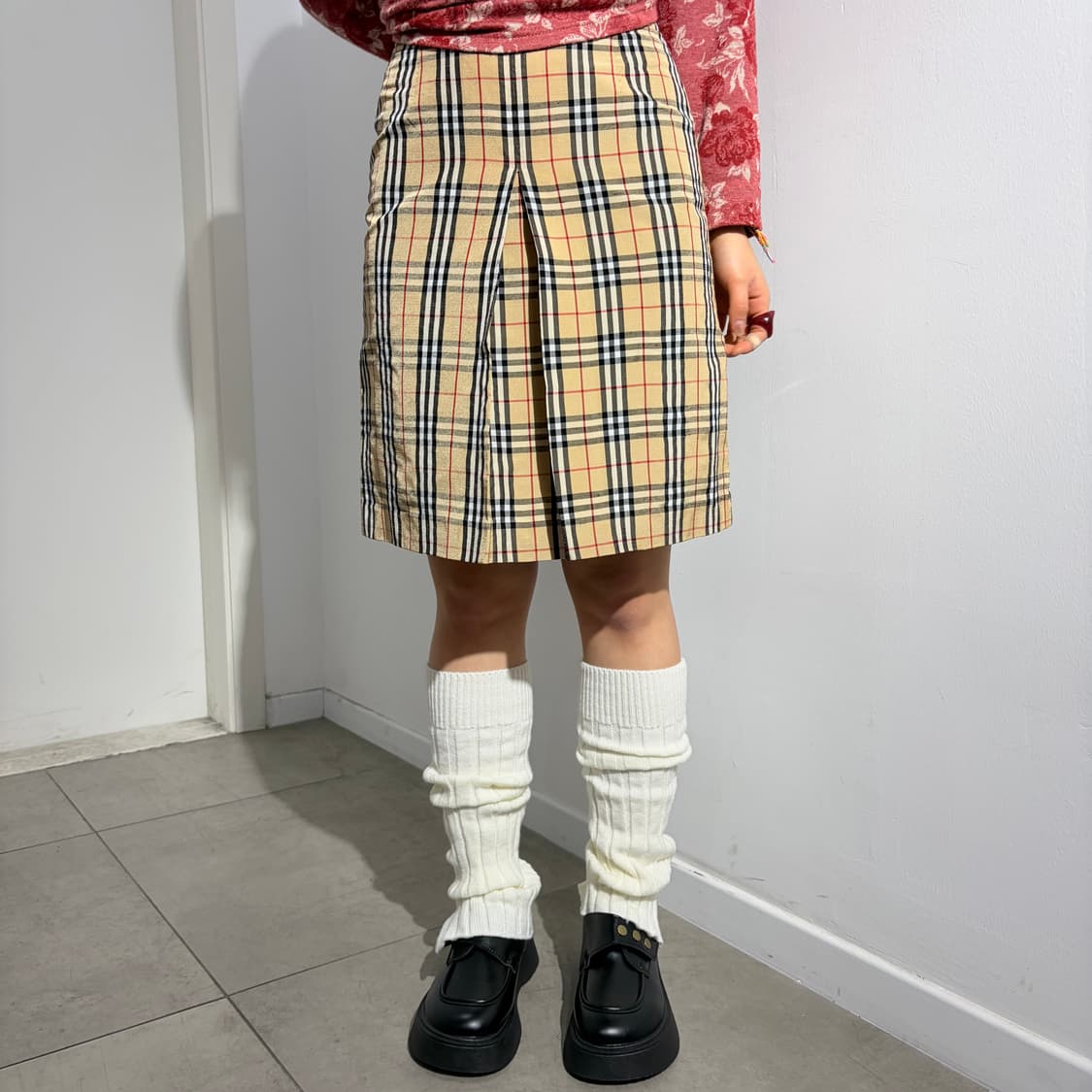 버버리 노바체크 미디 스커트 상품이미지1