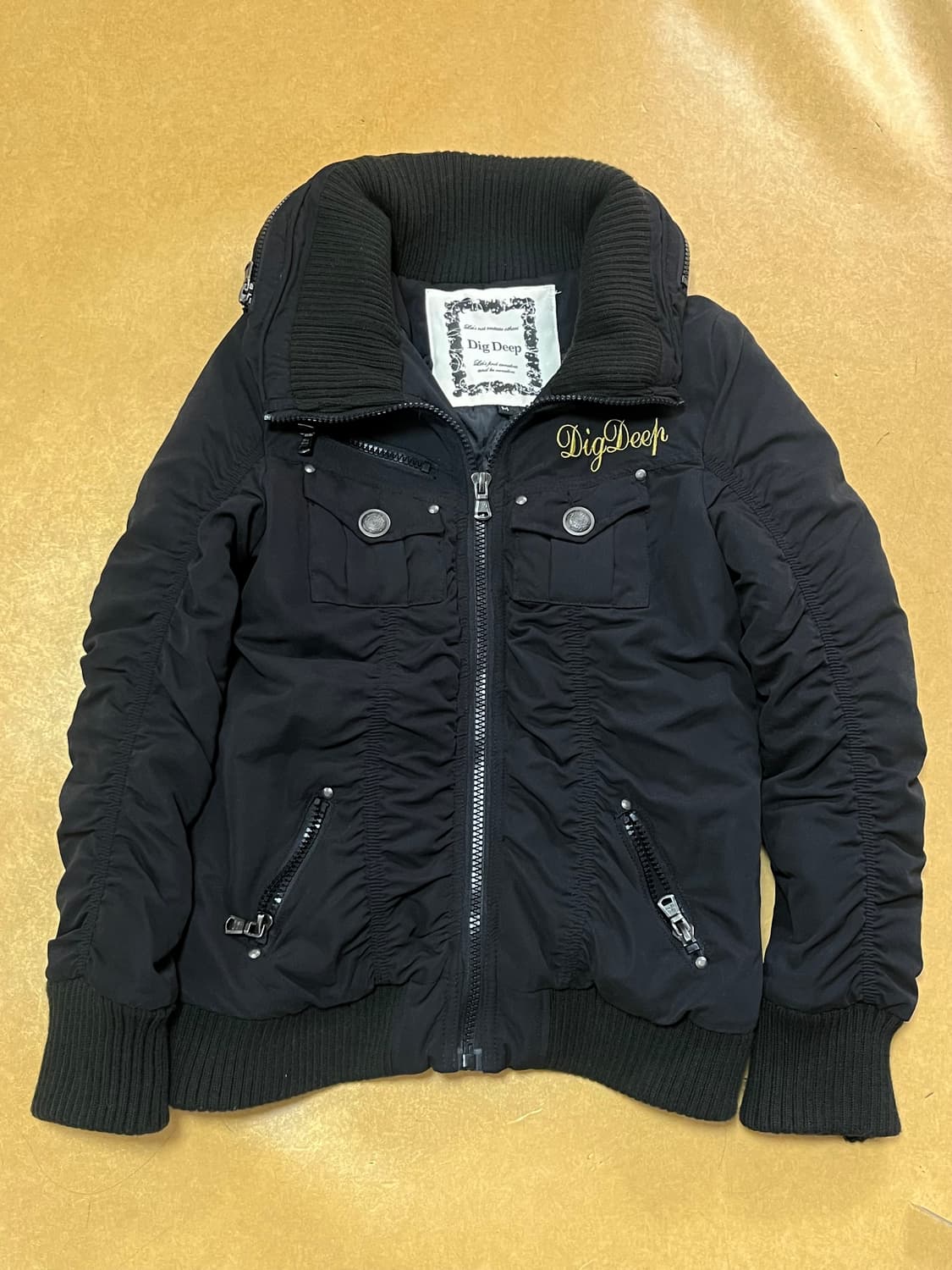 디그딥 블랙 셔링 와투케 펑크 집업 패딩 야상 상품이미지1