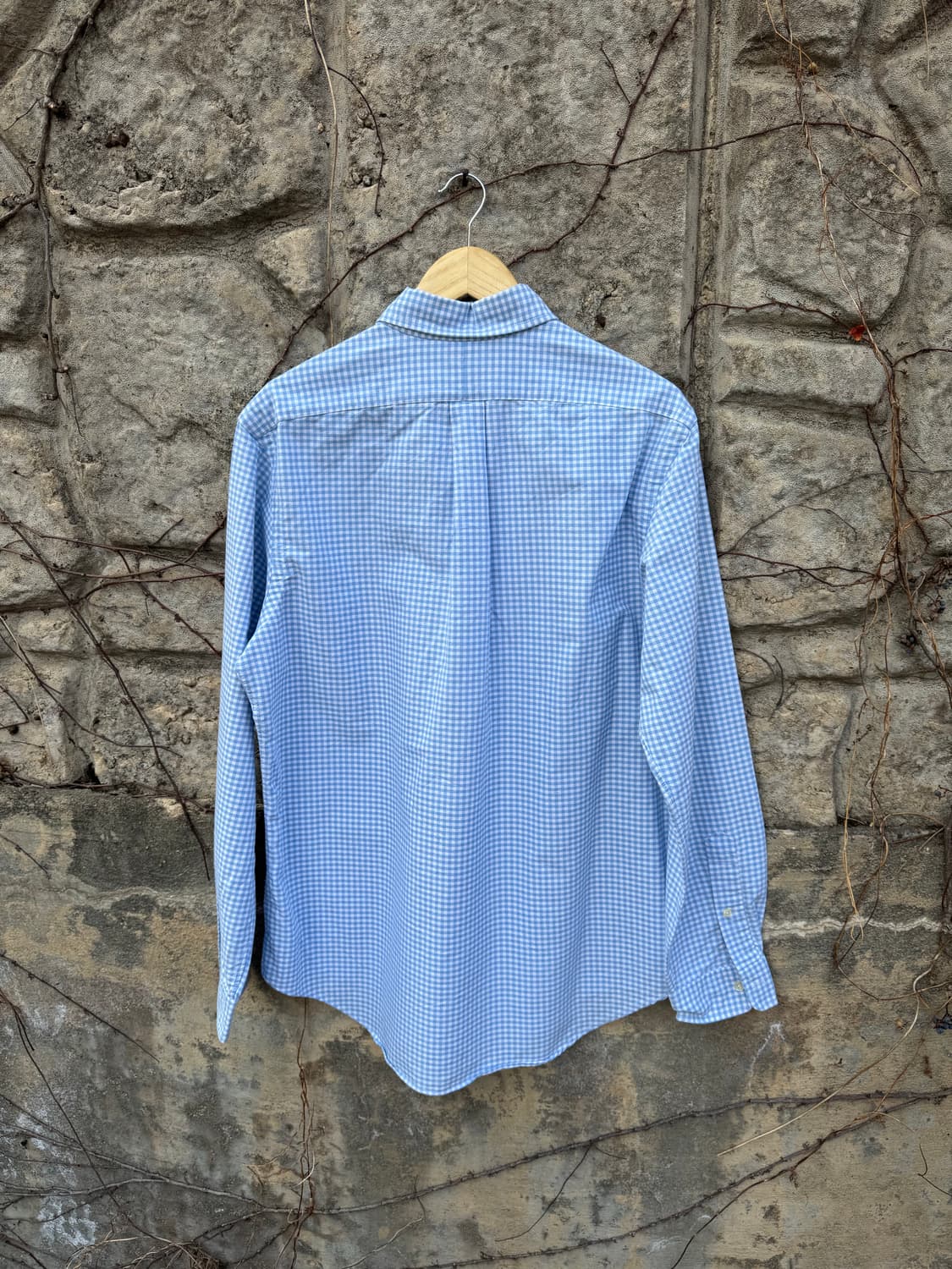 폴로 랄프로렌 빈티지 하늘색 체크 셔츠 L 상품이미지2