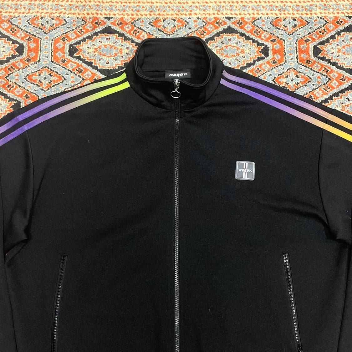 너디 블랙 집업 져지 자켓 남성S 상품이미지2