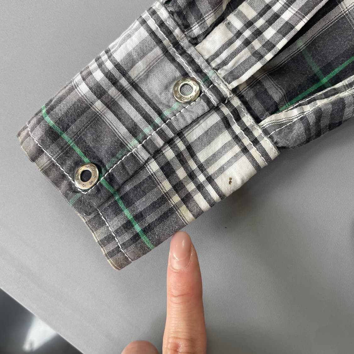 COOL KHAKIS 밀리터리 빈티지 체크 견장 셔츠 상품이미지8