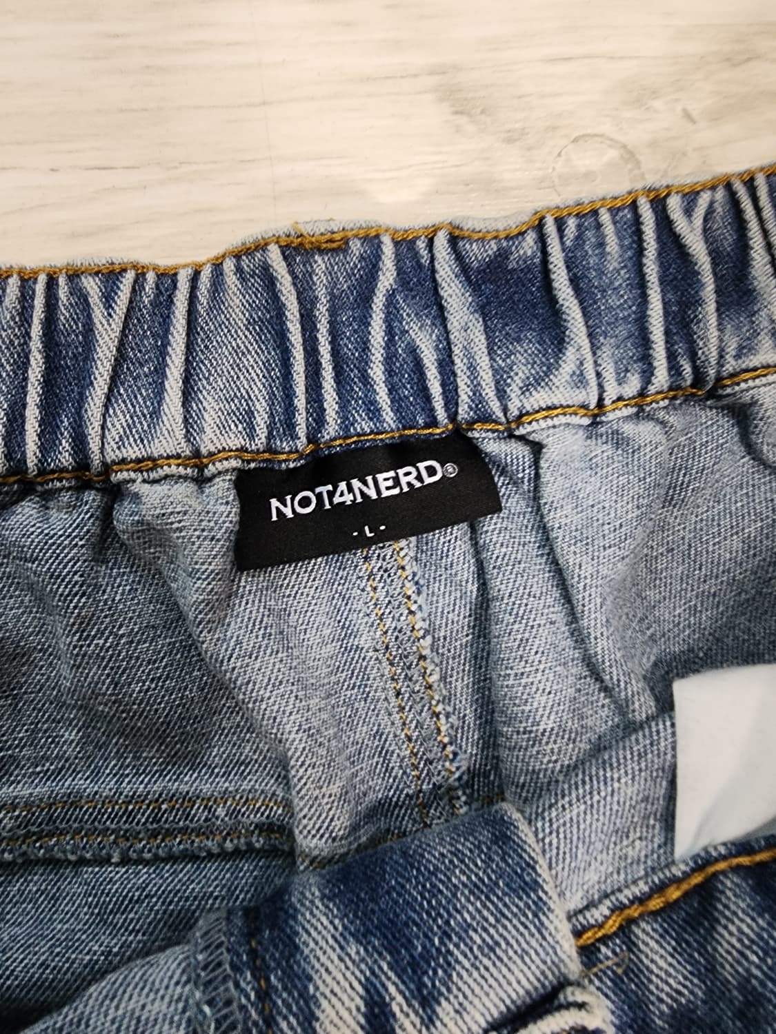 NOT4NERD 낫포너드 원턱 와이드 데님 팬츠. L(32~34) 청바지 상품이미지7