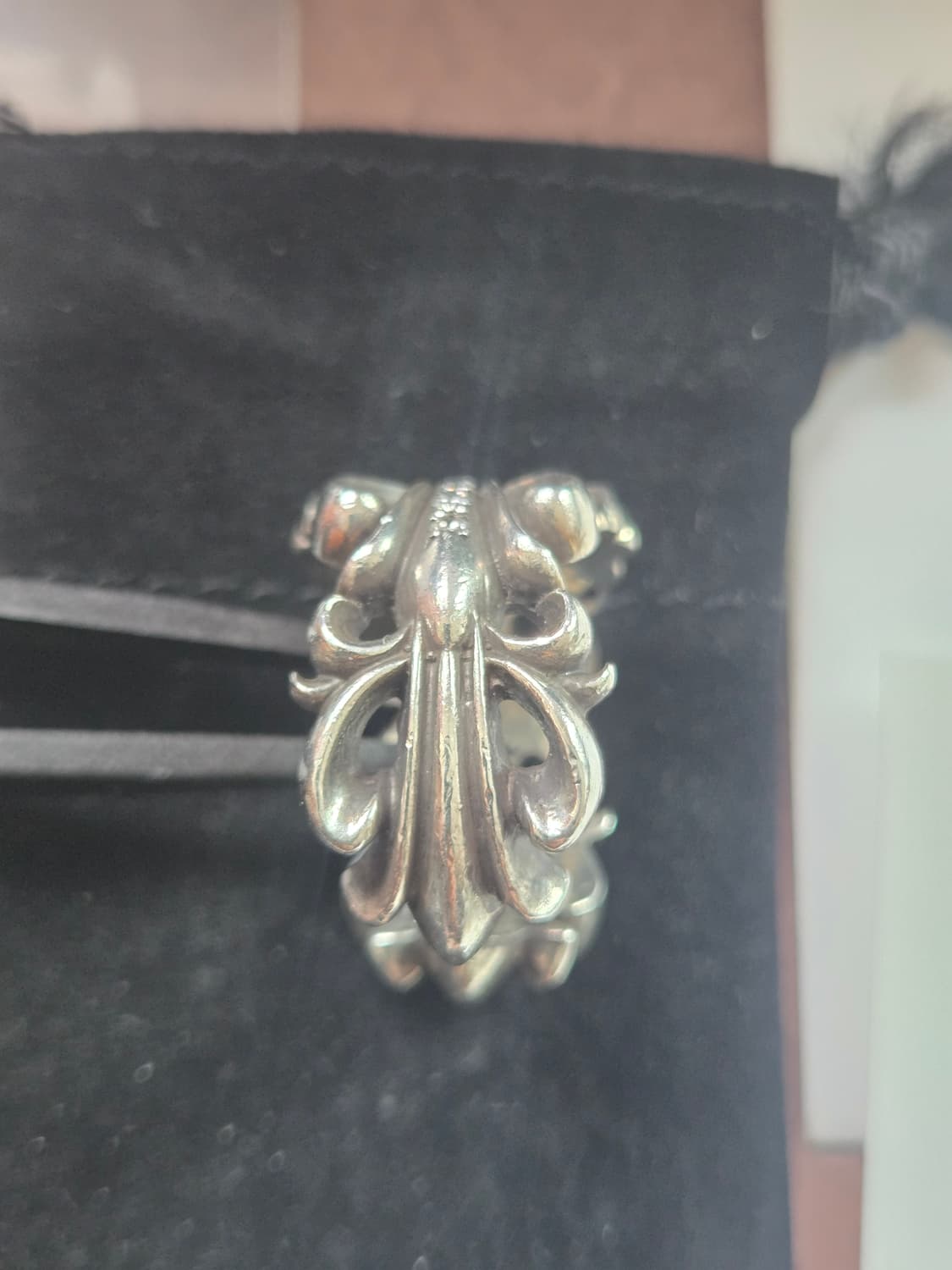 정품 크롬하츠 더블 플로랄 풀파베링 상품이미지4