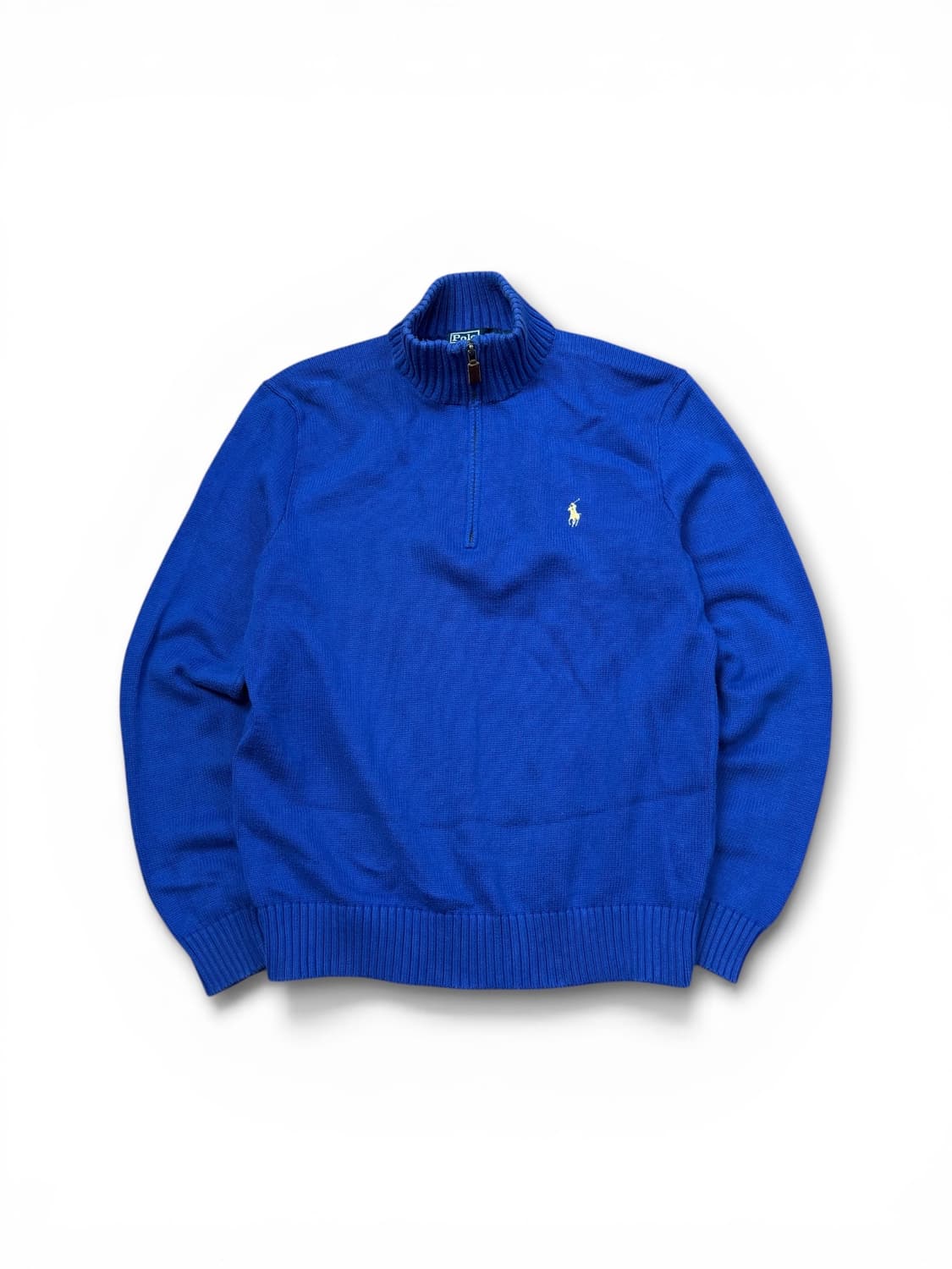 폴로 랄프로렌 블루 코튼 하프집업 니트  상품이미지1