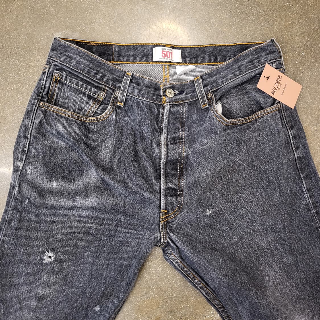 Levi's 오리지널 리바이스 501 청바지 워싱 데님 상품이미지3