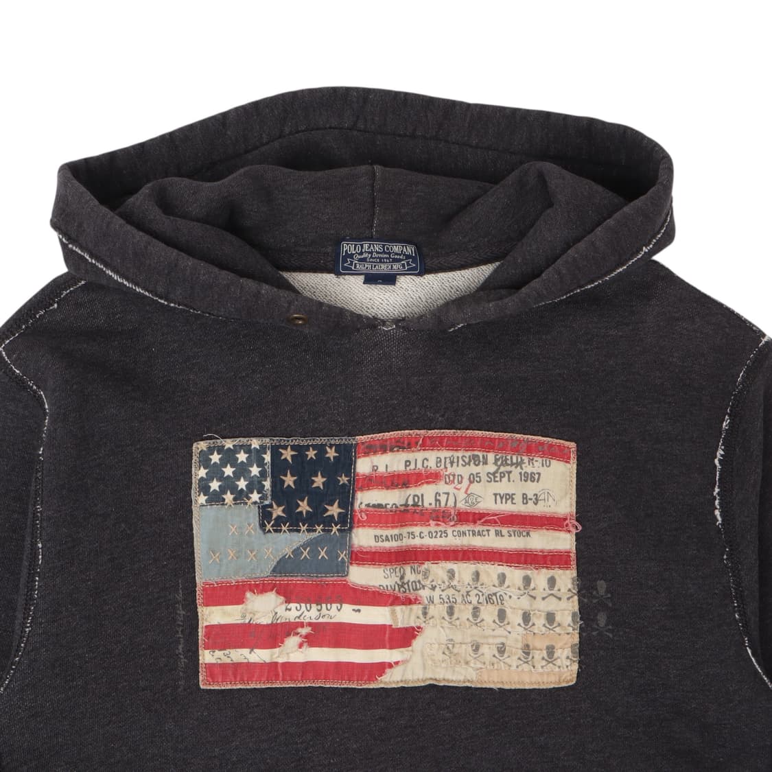 폴로진스 컴퍼니 성조기 챠콜 스웻 후드티 상품이미지2
