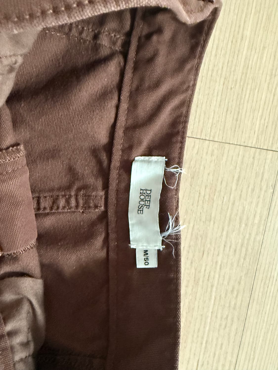 디테일 브라운 데님바지 상품이미지3