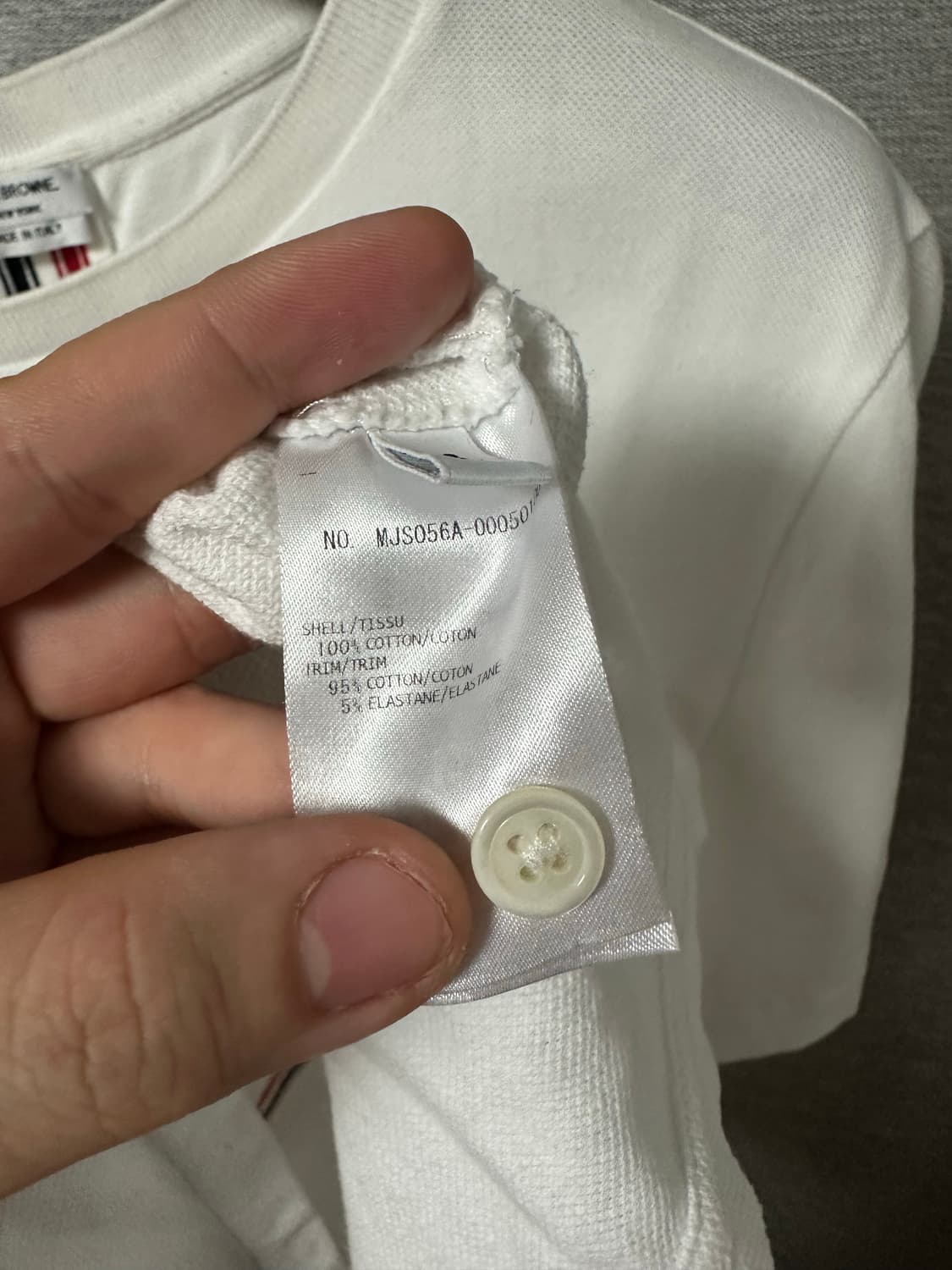 톰브라운 백삼선 반팔티 화이트 (5) 상품이미지5