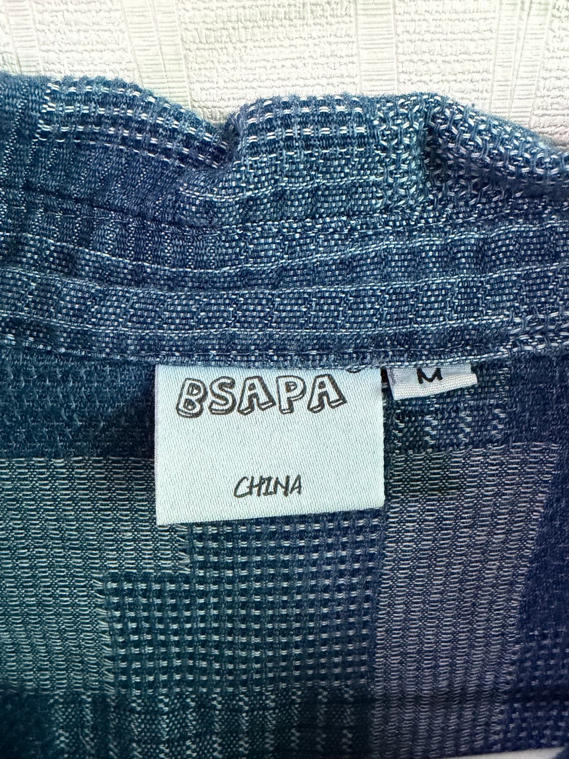 BSAPA 빈티지 블루 패턴 셔츠 M 상품이미지3