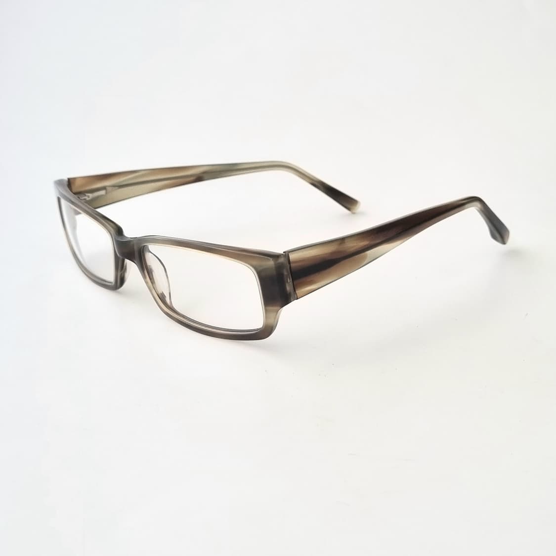 데드스탁 시크한 브라운 마블 직사각형 뿔테 안경테 612 상품이미지3