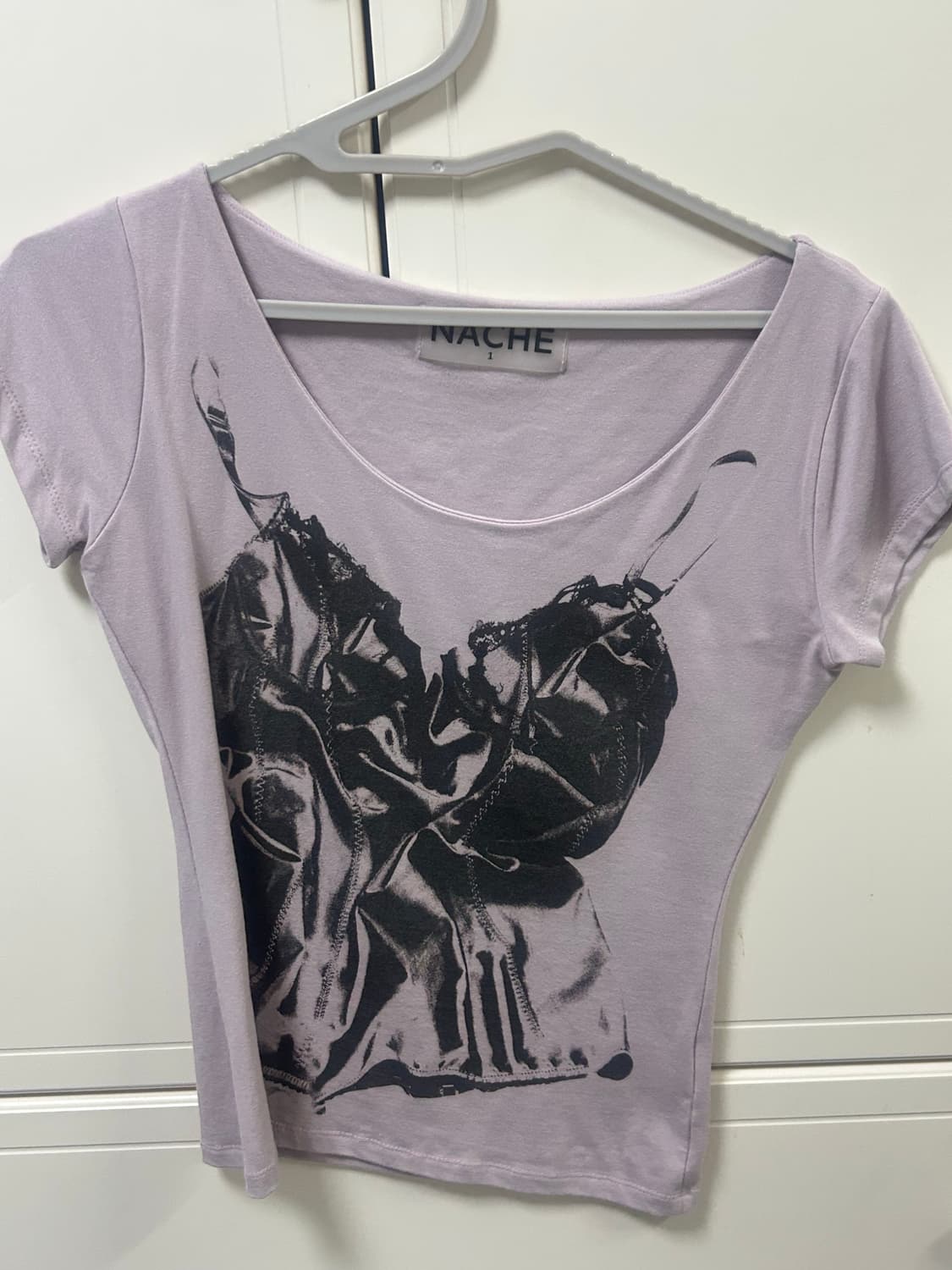 나체 반팔 더스티핑크 SLIP X-RAY PRINTED T-SHIRT 상품이미지6