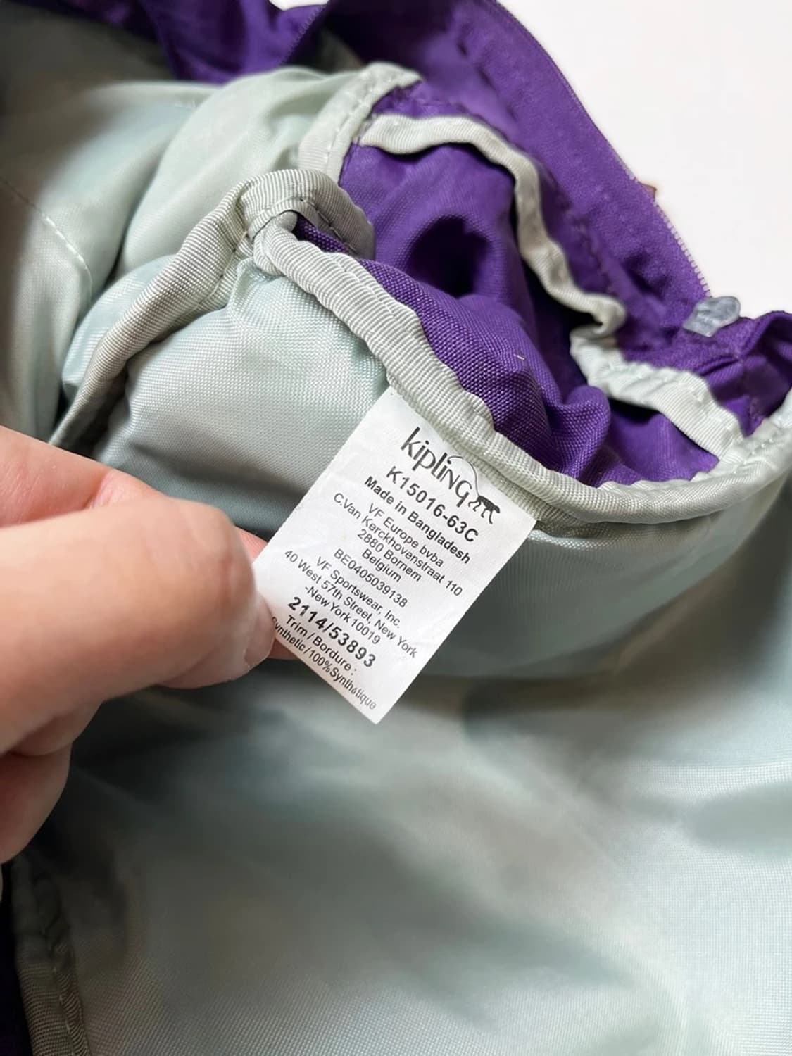 키플링 00s Y2K 퍼플 피그먼트 백팩 Q1410 상품이미지9