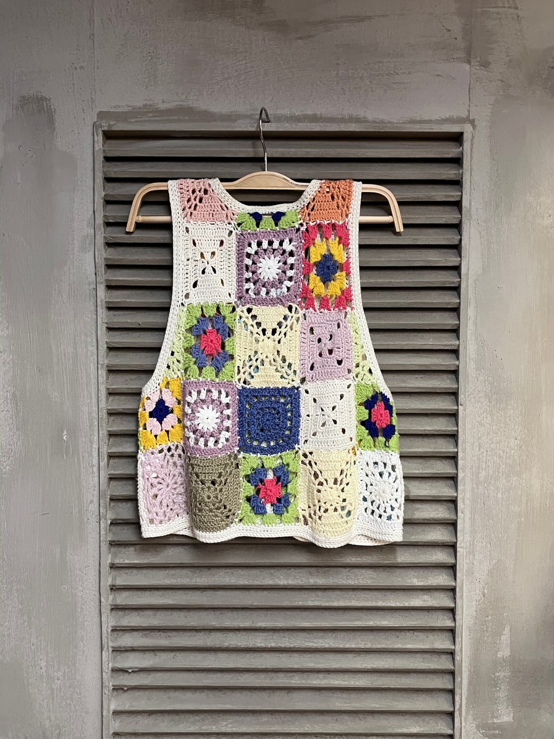 빈티지 뜨개 버튼 니트 조끼 아이보리 #csz4104 상품이미지2