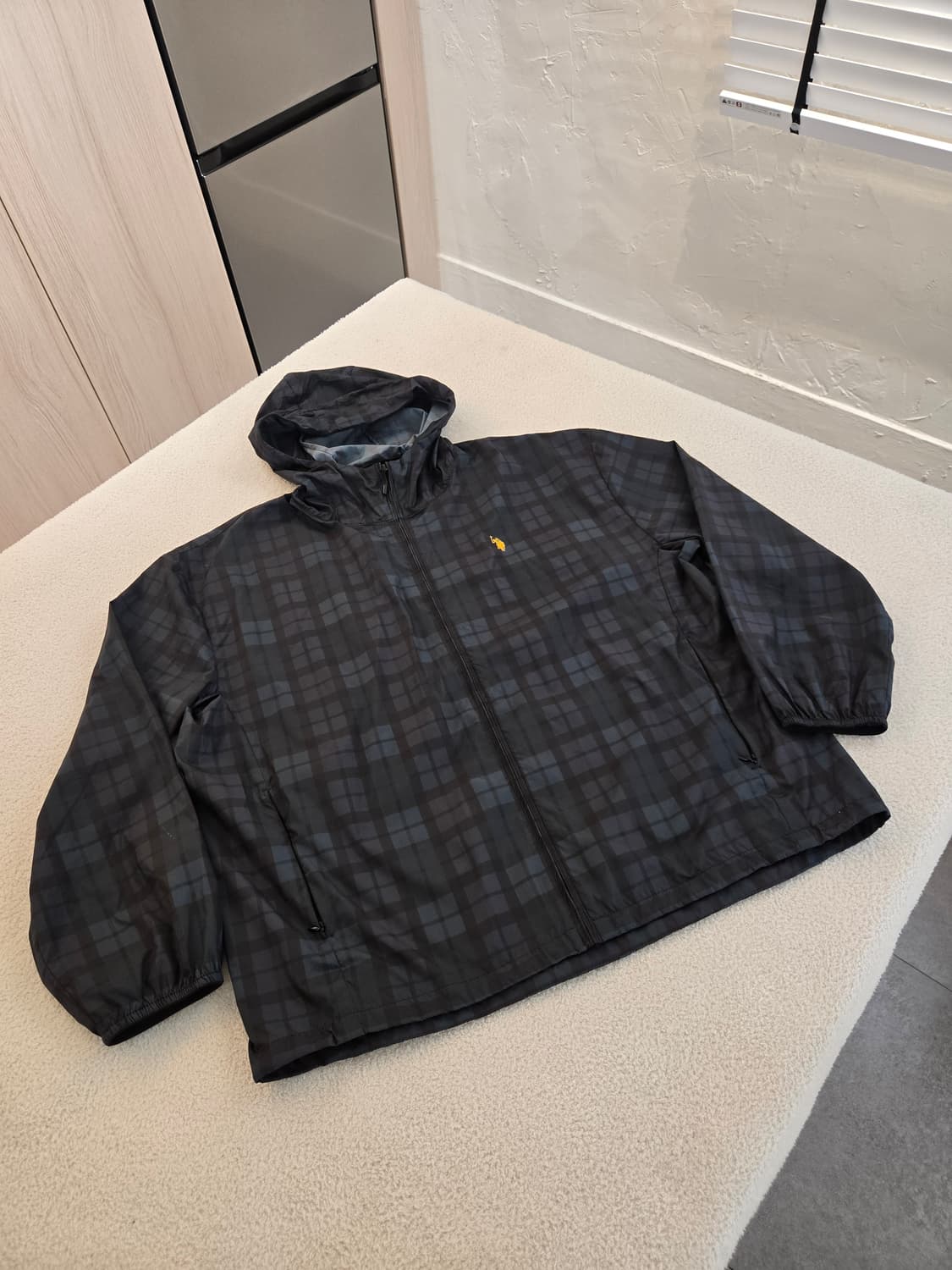 폴로 체크 후드 바람막이 점퍼(바스락, 홀겹) 100 상품이미지3