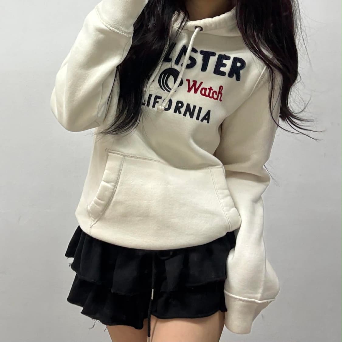 홀리스터 y2k 화이트 올드스쿨 스웻 셔츠 후드티(M) 상품이미지3