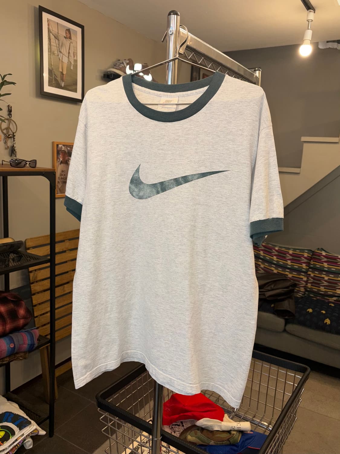 90’s Nike big swoosh logo faded T-shirt 상품이미지9