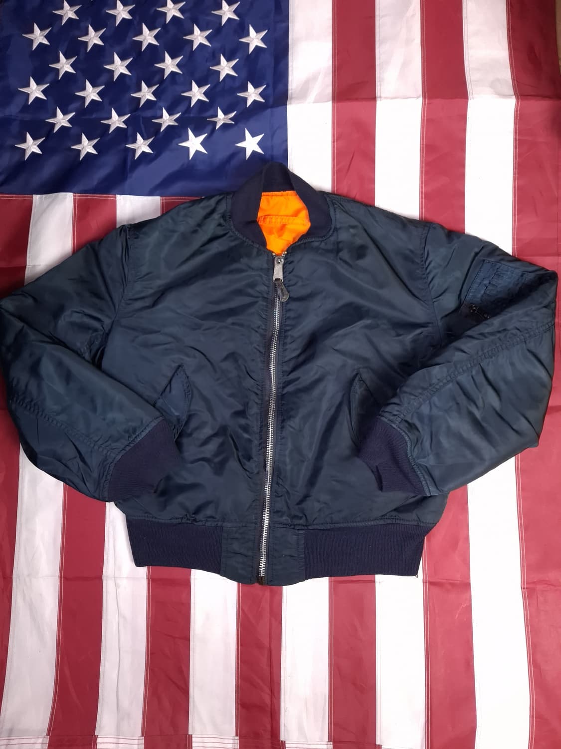 오리지날 미국제조 알파사 민수용 미공군 MA-1 항공점퍼 상품이미지2