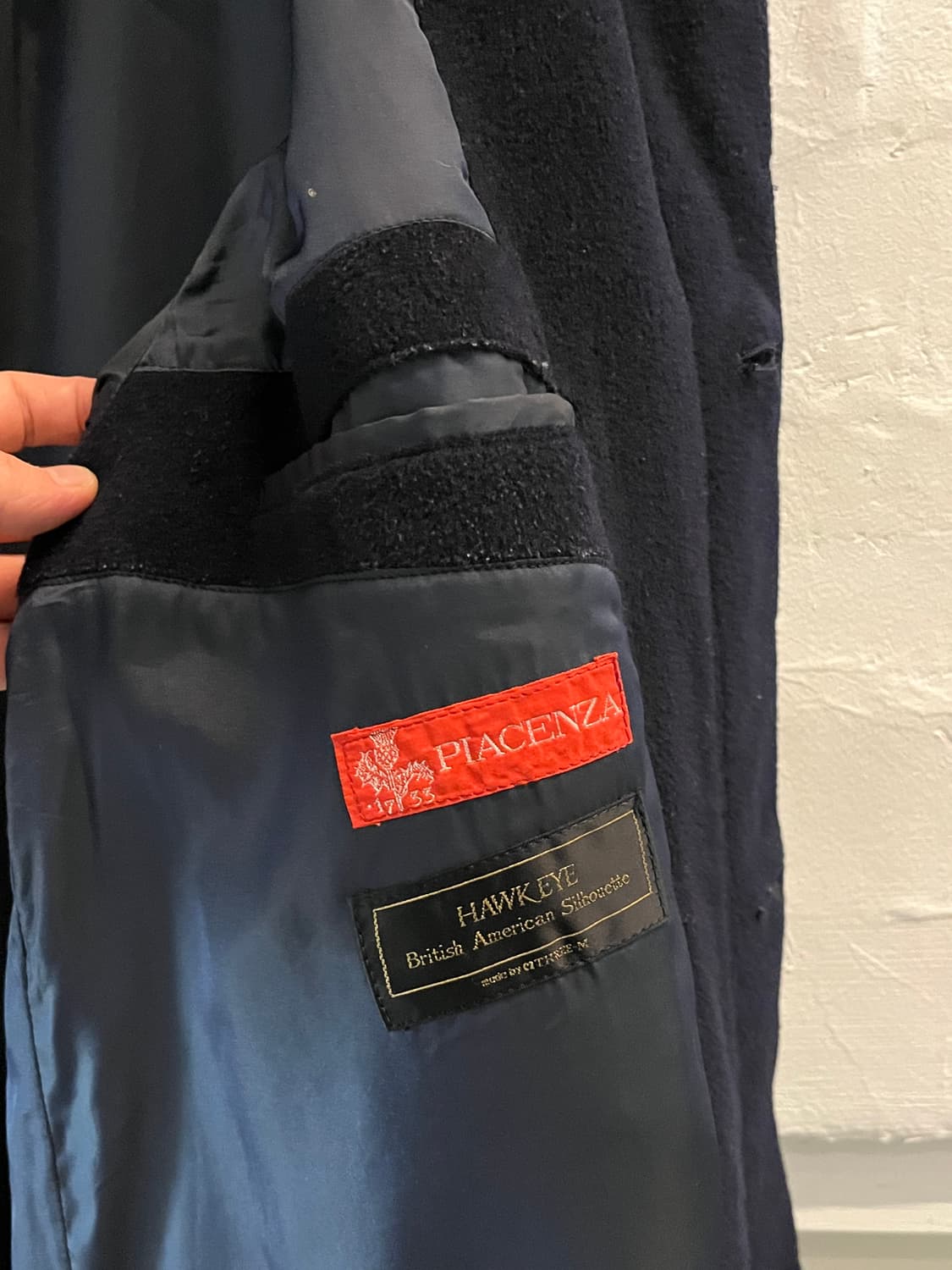 Giuliano Grossoni 피아첸차 캐시미어 네이비 싱글 코트 L 상품이미지4