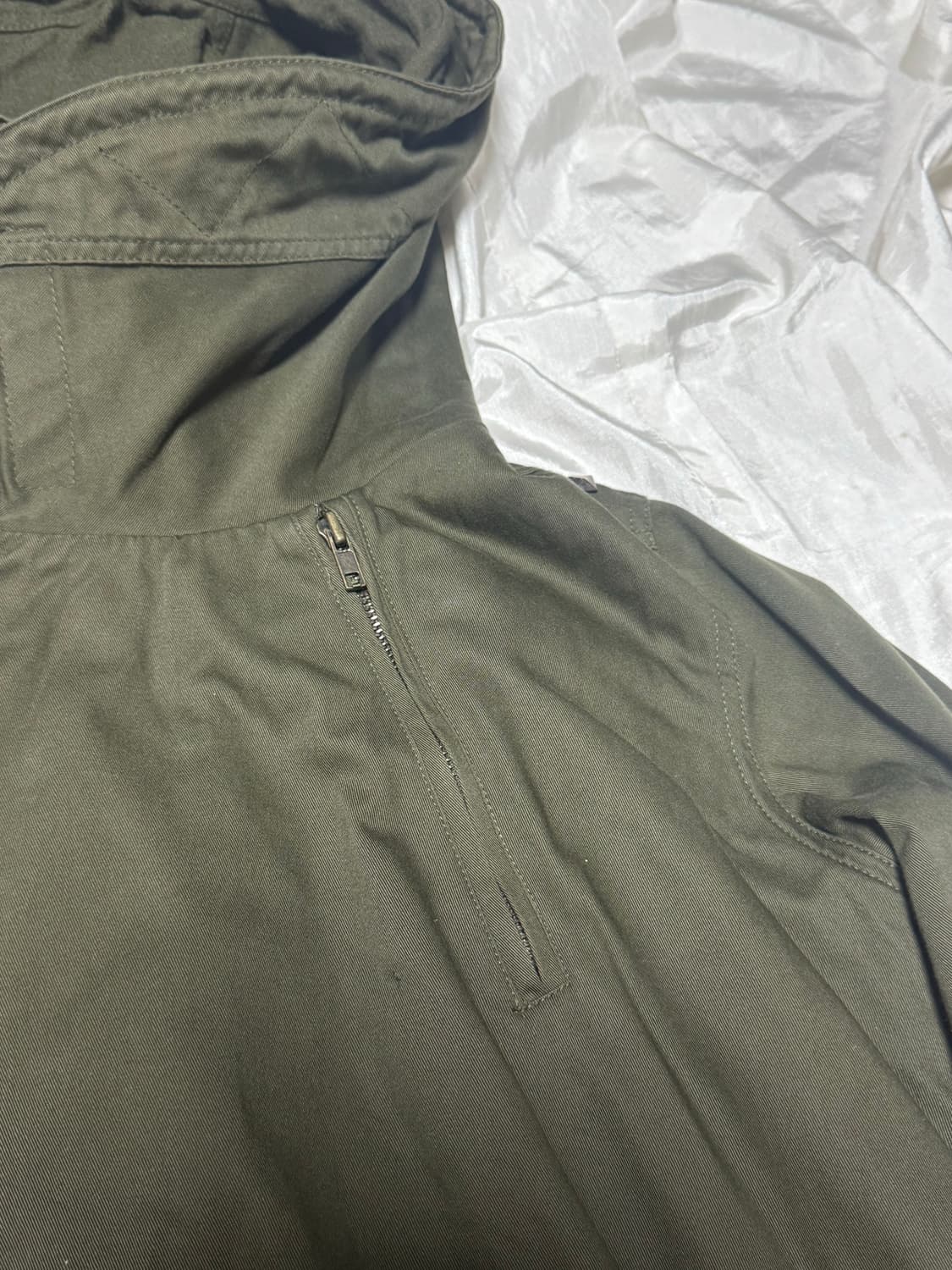 Y2k Mode Stud Detail Khaki Jacke 상품이미지3