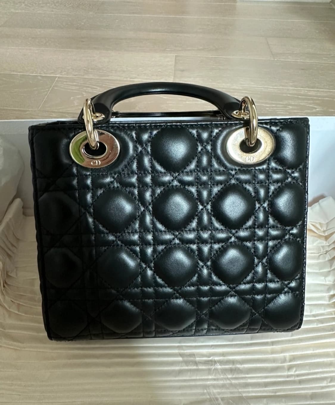 (정품)디올 레이디백 블랙 상품이미지3