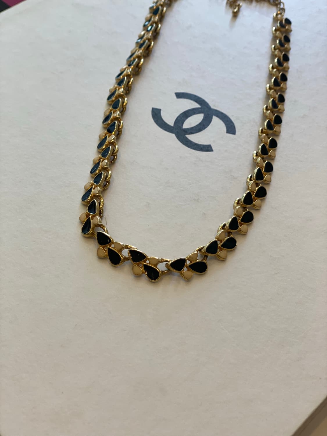 빈티지 아이보리 블랙 초커 목걸이 상품이미지3