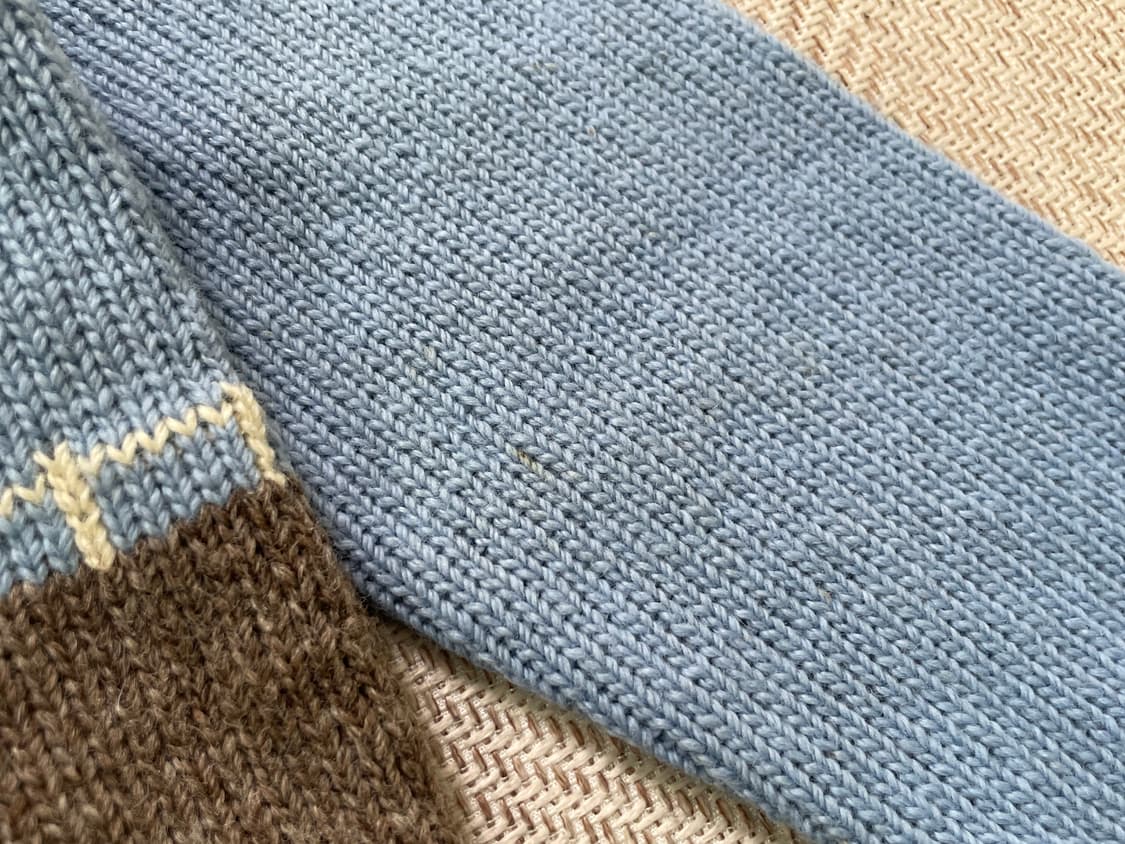 라파키 마하나 뉴질랜드 울 양 패턴 핸드니트 스웨터 J04010 상품이미지3