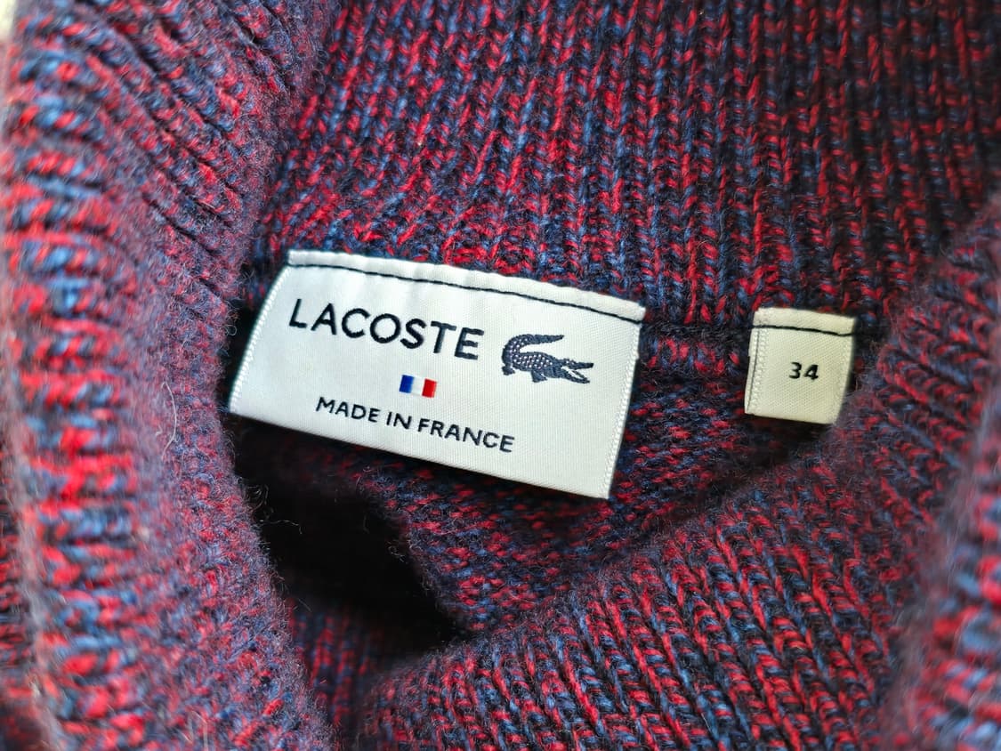 라코스테 니트 터틀넥 원피스 와인 PL 상품이미지5