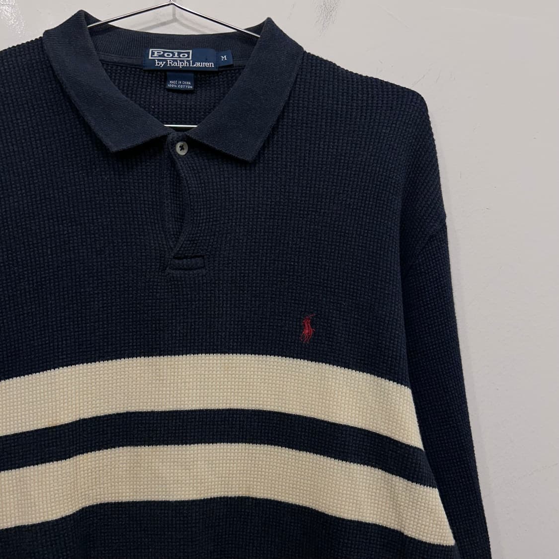 폴로 랄프로렌 스몰포니 와플코튼 긴팔 카라티 상품이미지1