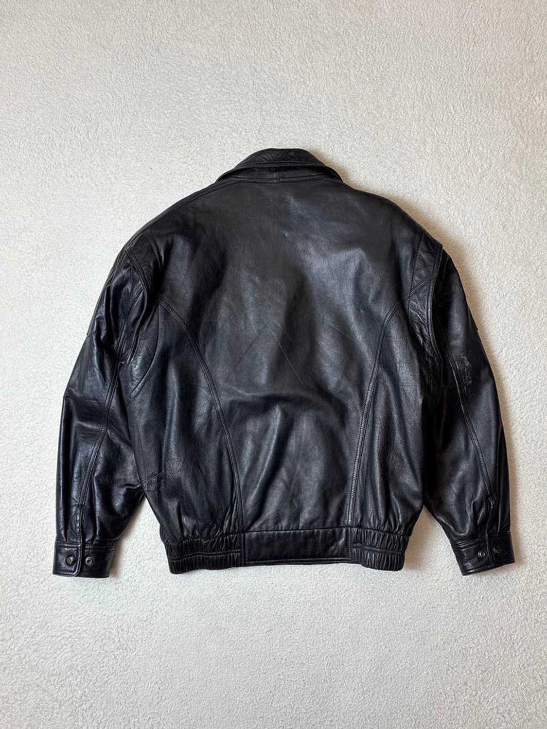 Selectede 90's 100% 양가죽 라이더 블루종자켓 PN6648 상품이미지7