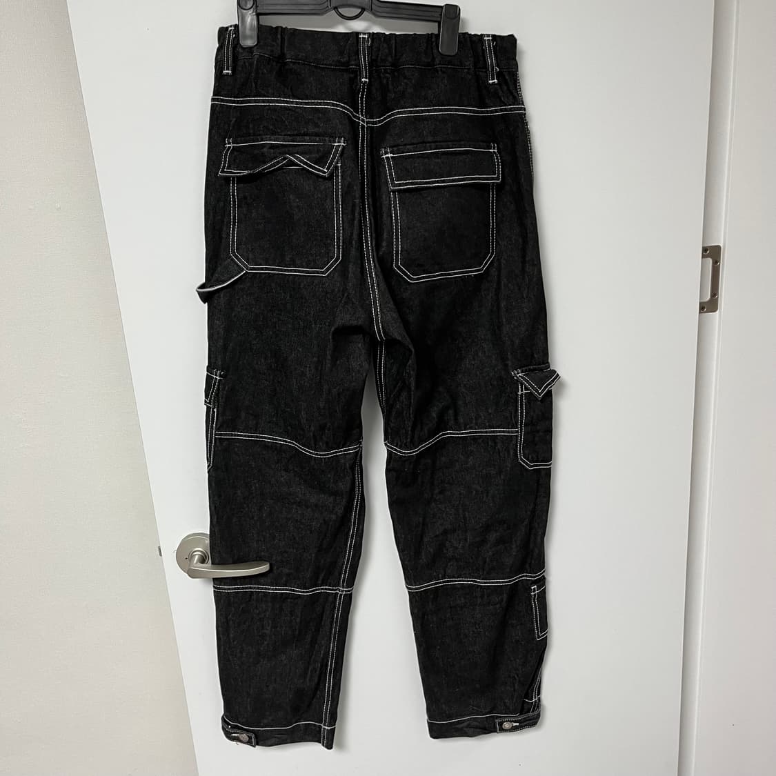 L RDVZ 화이트 스티치 카고 데님팬츠 상품이미지2