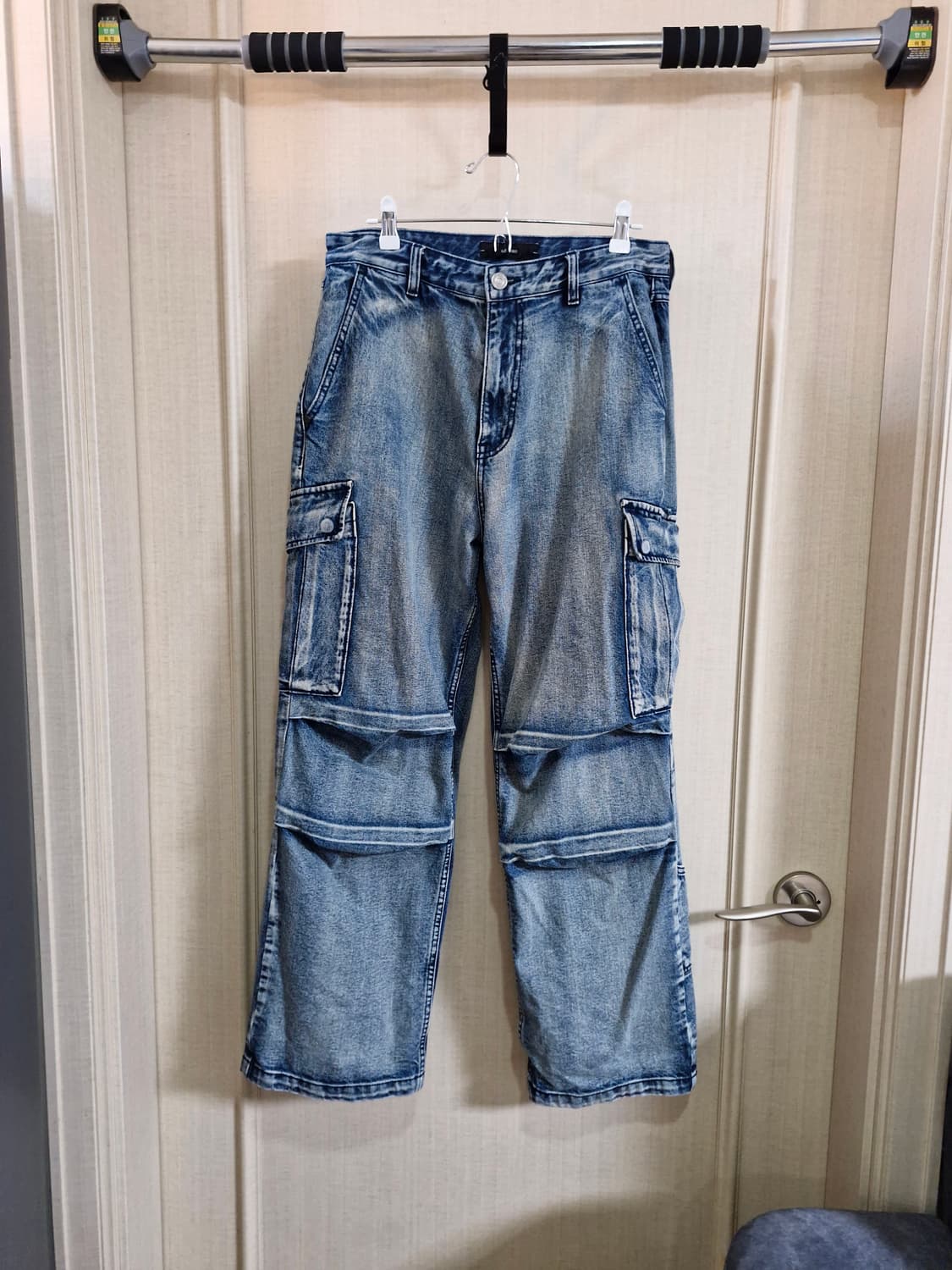 일꼬르소 워싱  데님  카고 팬츠 와이드 M 상품이미지1